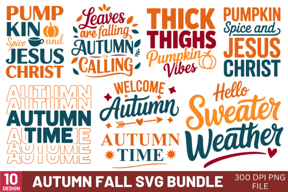 Autumn Fall SVG Design Bundle