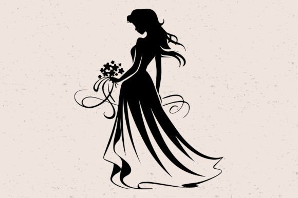 Elegant Woman Silhouette SVG