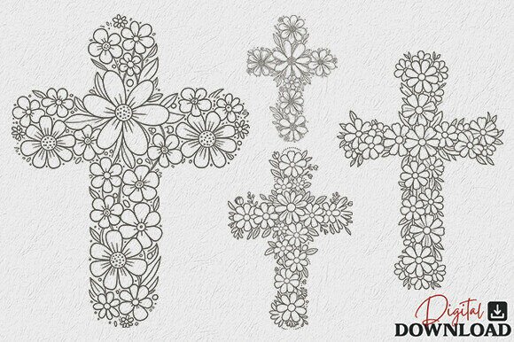 Floral Faith Cross SVG Bundle