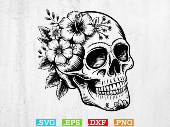 Floral Skeleton Anatomy SVG