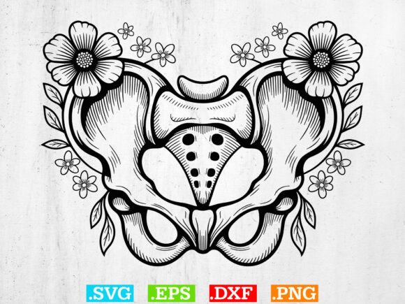 Floral Skeleton Anatomy SVG