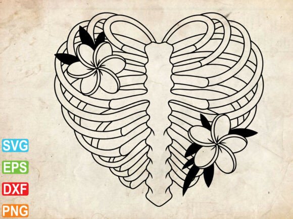 Floral Skeleton Anatomy SVG, Skeleton