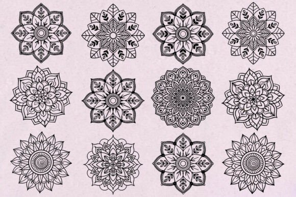 Mandala SVG Bundle Floral Mandala Cut