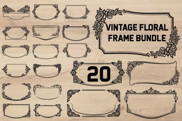 Vintage Floral Frame Bundle